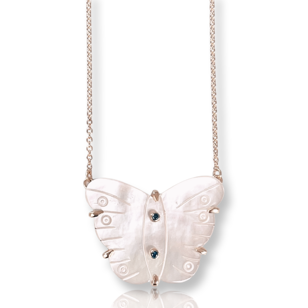 Mother of Pearl Delicate Butterfly Necklace