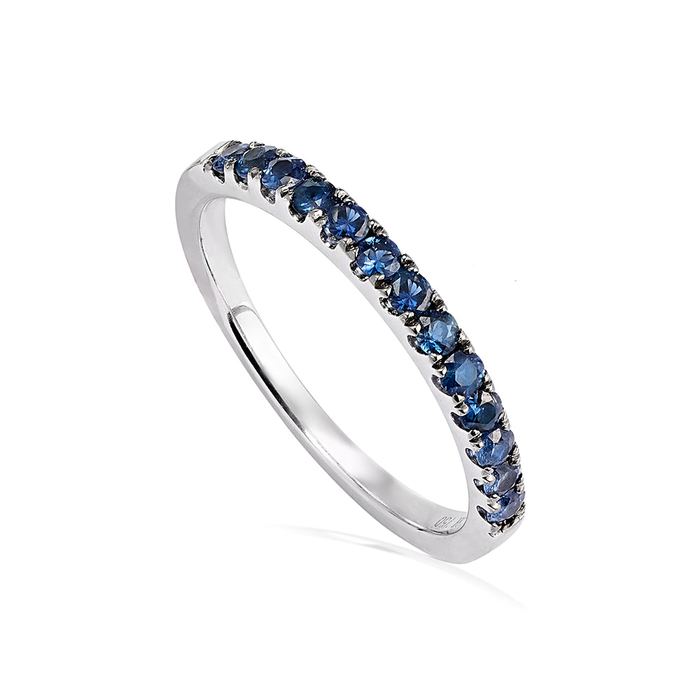 Half Whisper Ring - Blue Sapphire