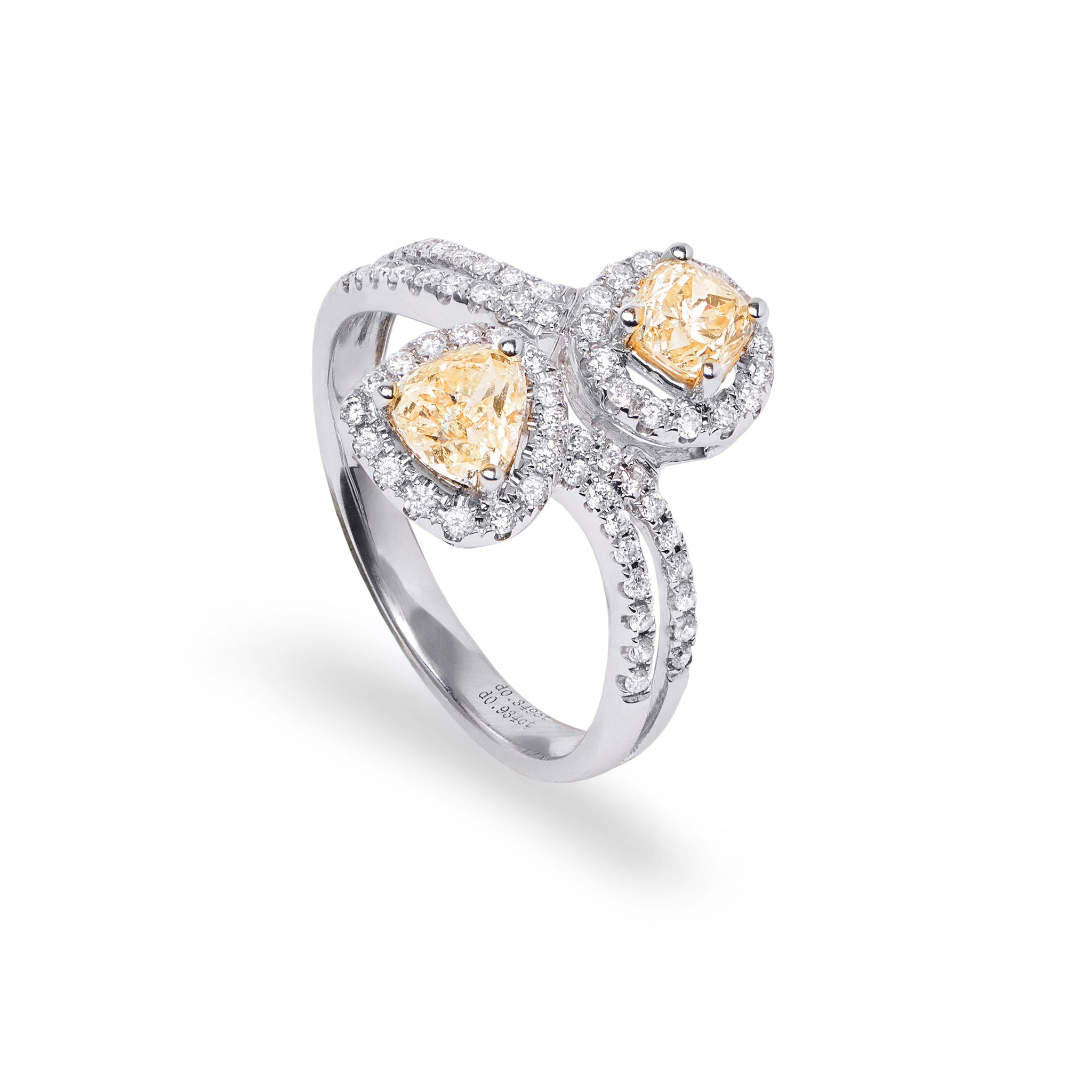 'Toi et Moi' Fancy Yellow Diamond Ring