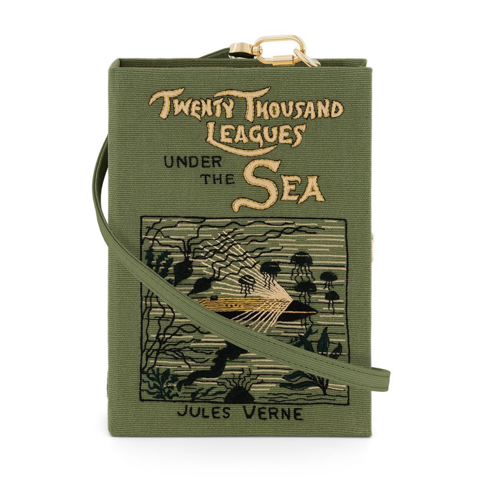Olympia Le-Tan Twenty Thousand Leagues Under The Sea Book Clutch Strapped