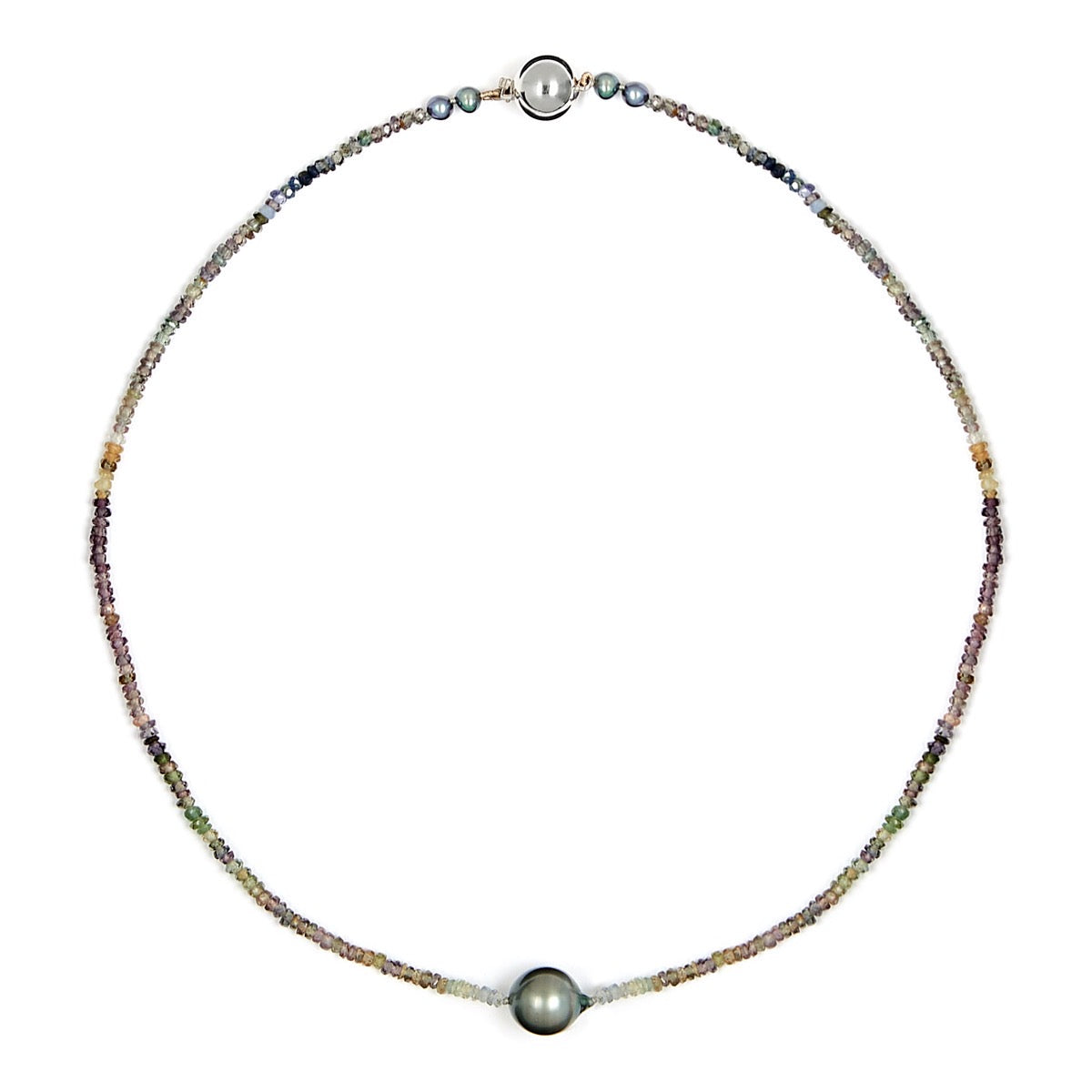 Ombre Sapphire Horizon Necklace