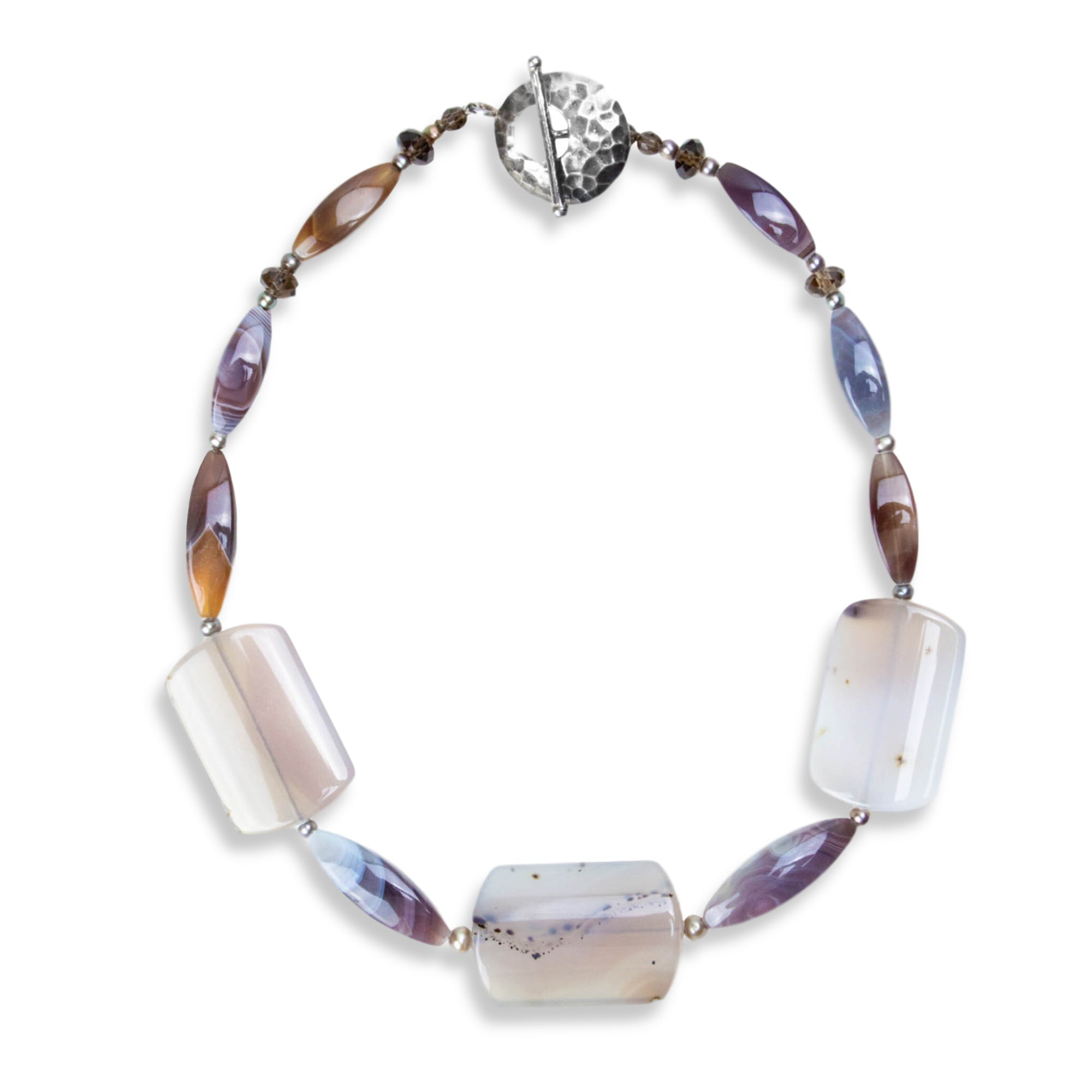 Chalcedony and Botswana Agate Necklace