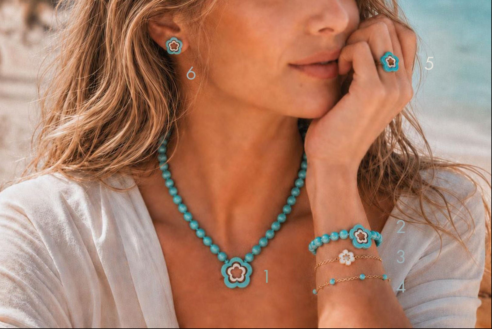 1. Open Flower Necklace