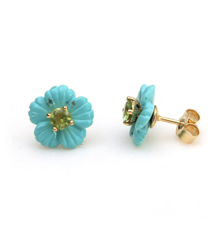 Turquoise Flower Earring