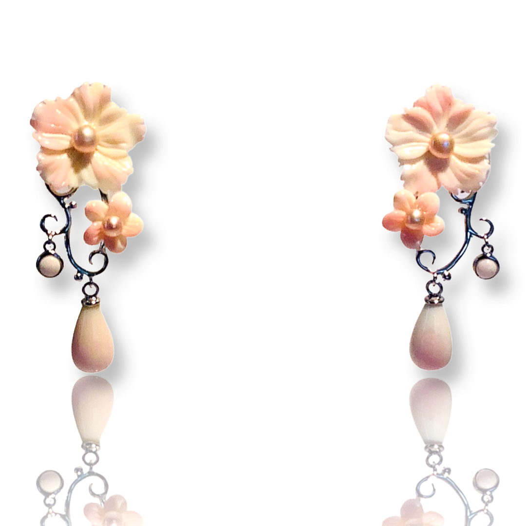 Light pink drop deals earrings