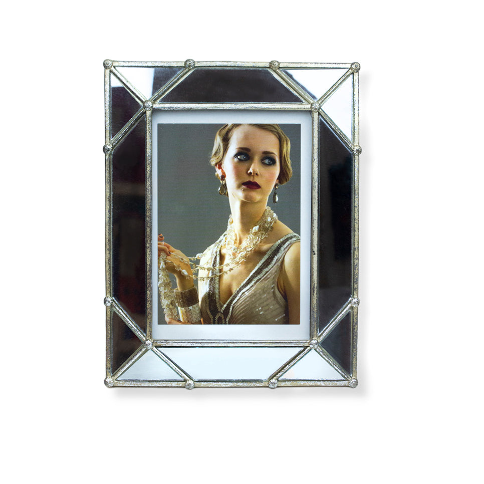 Angled Mirror Picture Frame by Barbara Harris Water Jewels