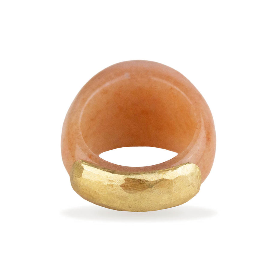 Aventurine Orange Dome Ring By Barbara Harris Water Jewels