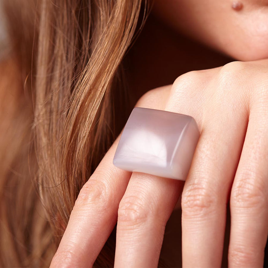 Chalcedony Pillow Ring