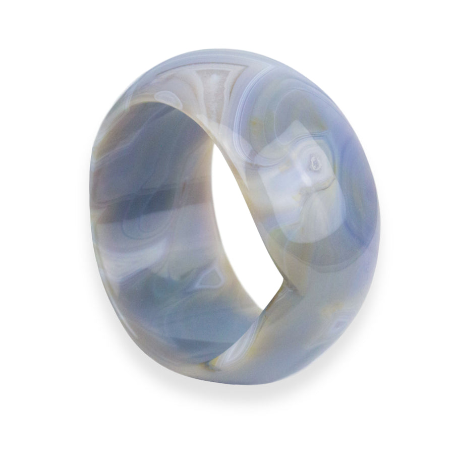 Solid Chalcedony gemstone bangle