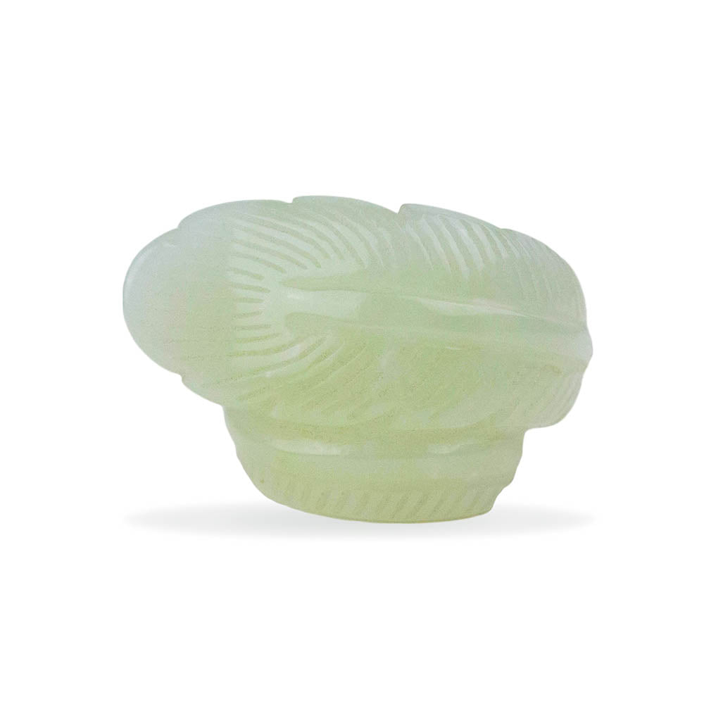 Solid Green Jade Feather Ring By Barbara Harris Water Jewels