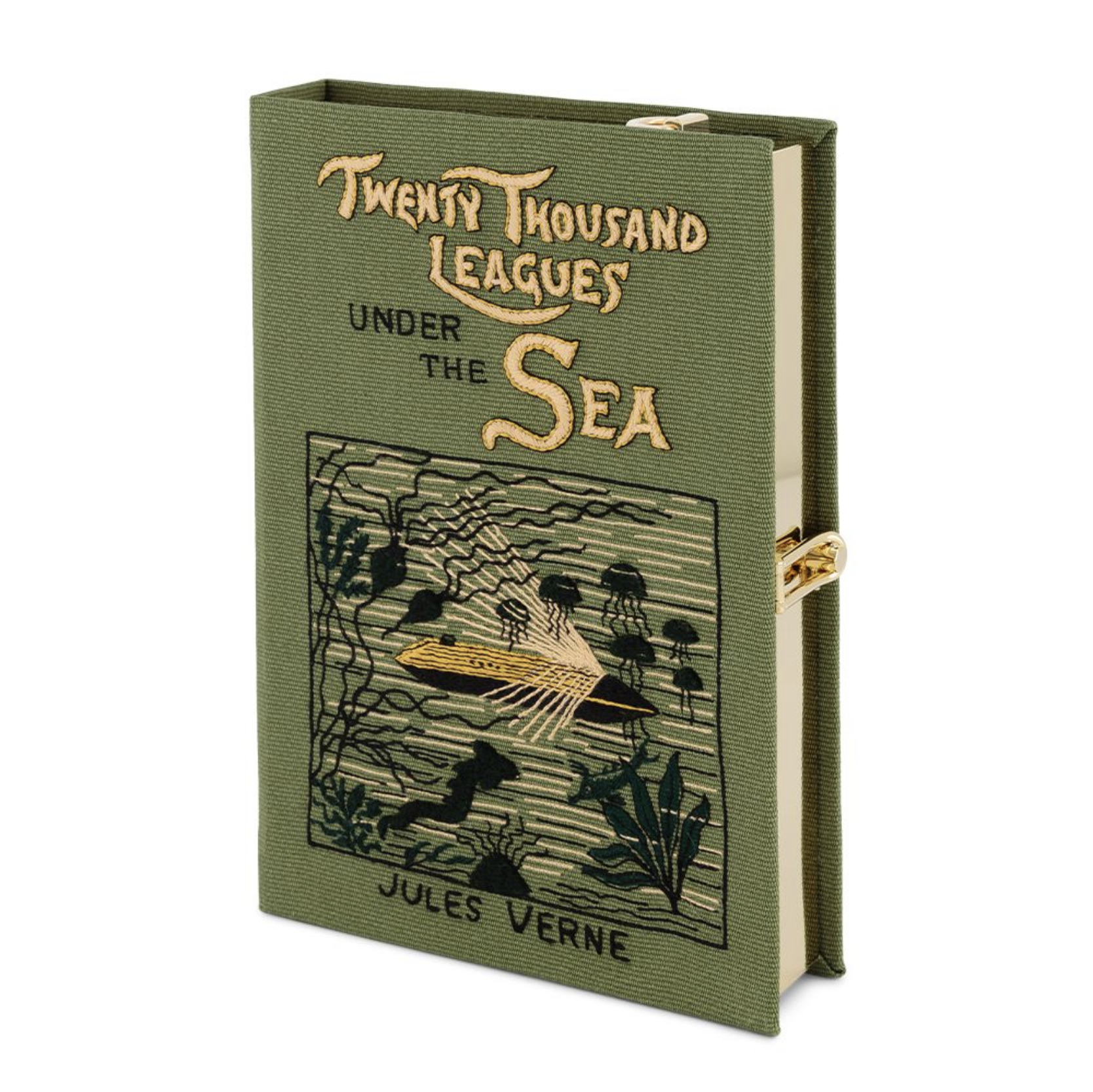 Olympia Le-Tan Twenty Thousand Leagues Under The Sea Book Clutch Strapped