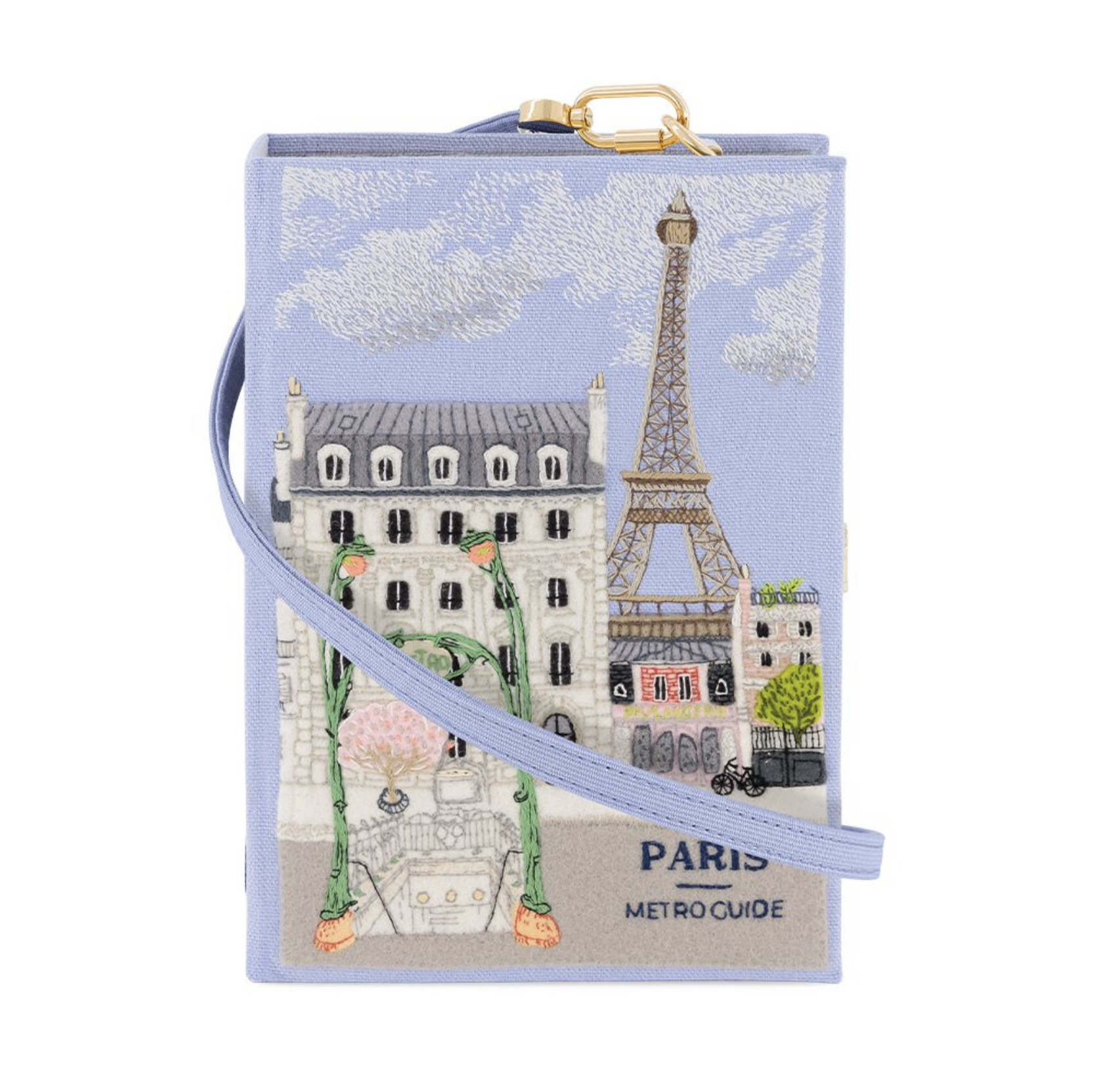 Olympia Le-Tan Paris Metro Guide Book Clutch Strapped