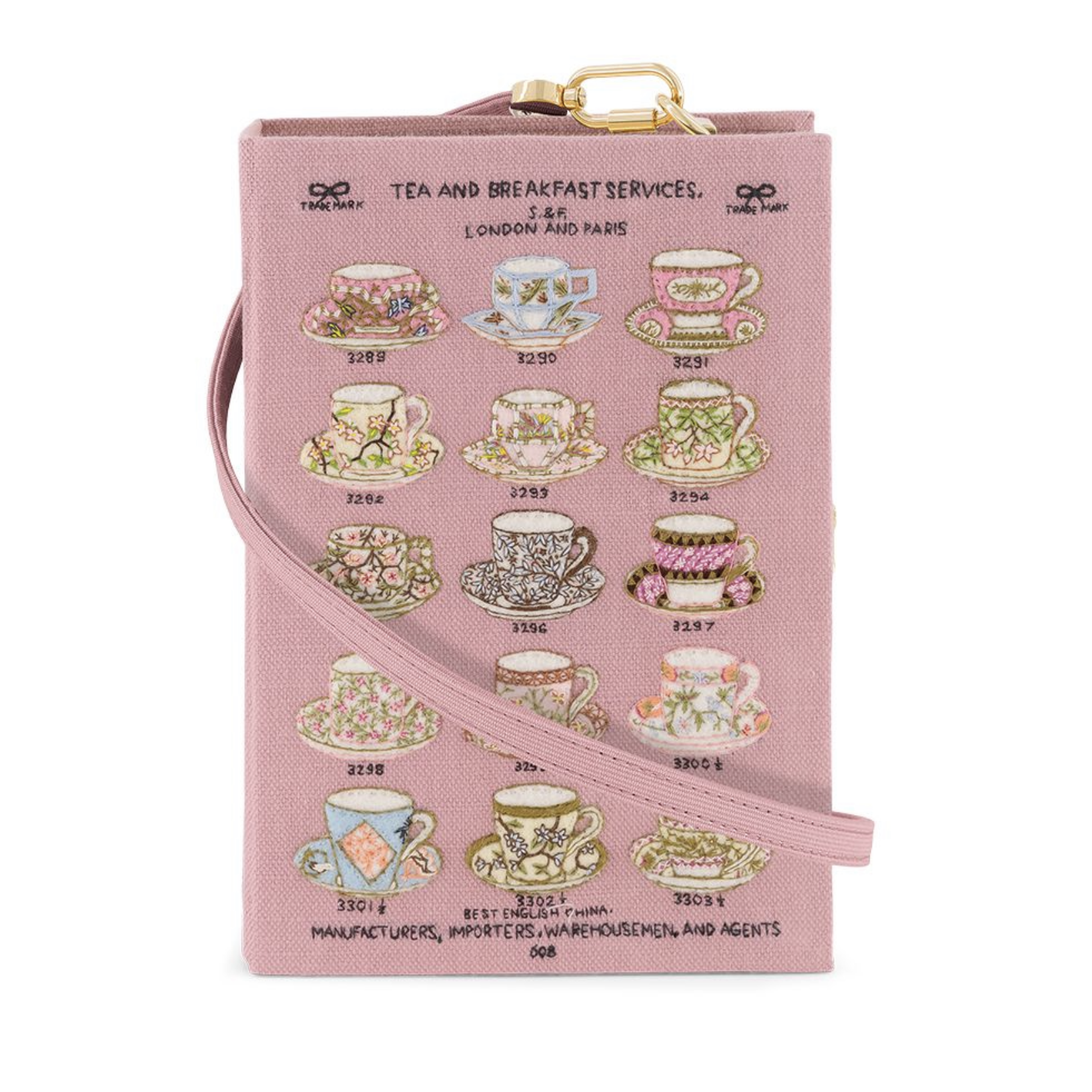PRE-ORDER Olympia Le-Tan  Victoria and Albert Museum Tea and Breakfast Services BookClutch Strapped