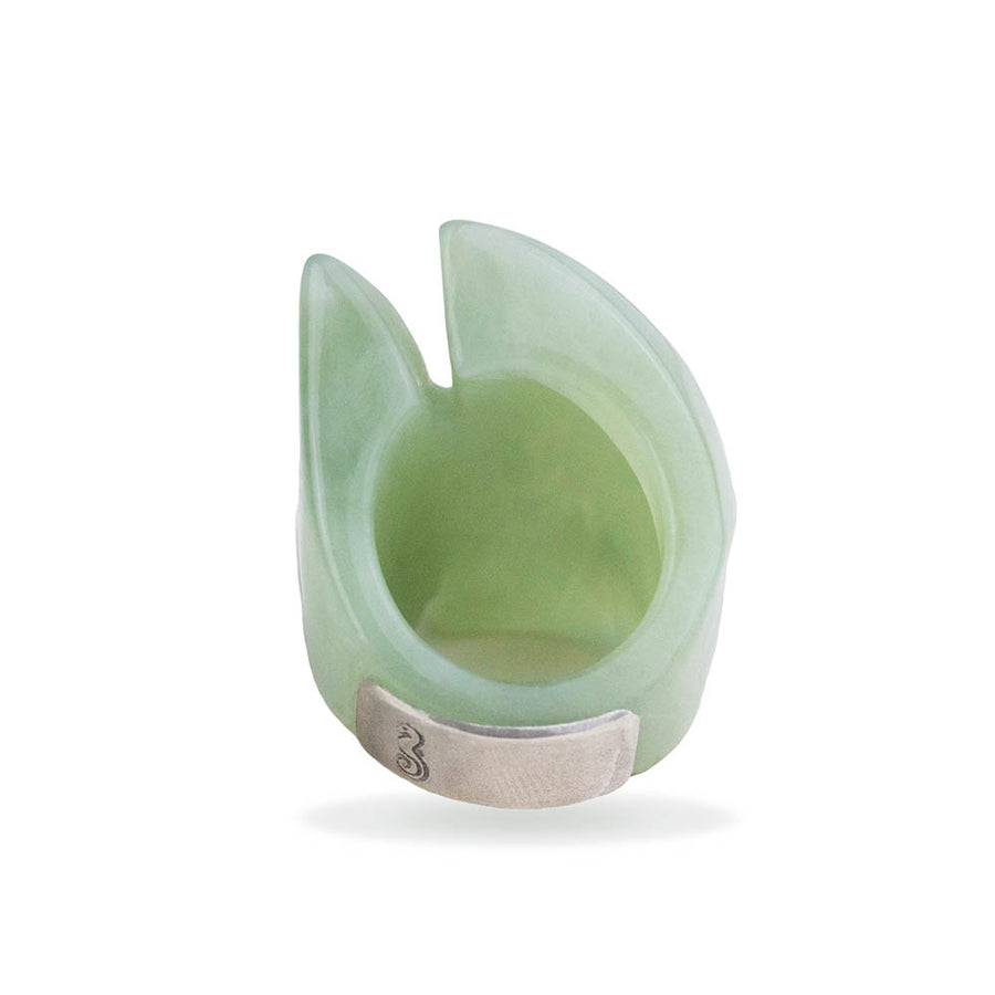 Solid Green Jade Fish Ring By Barbara Harris Water Jewels