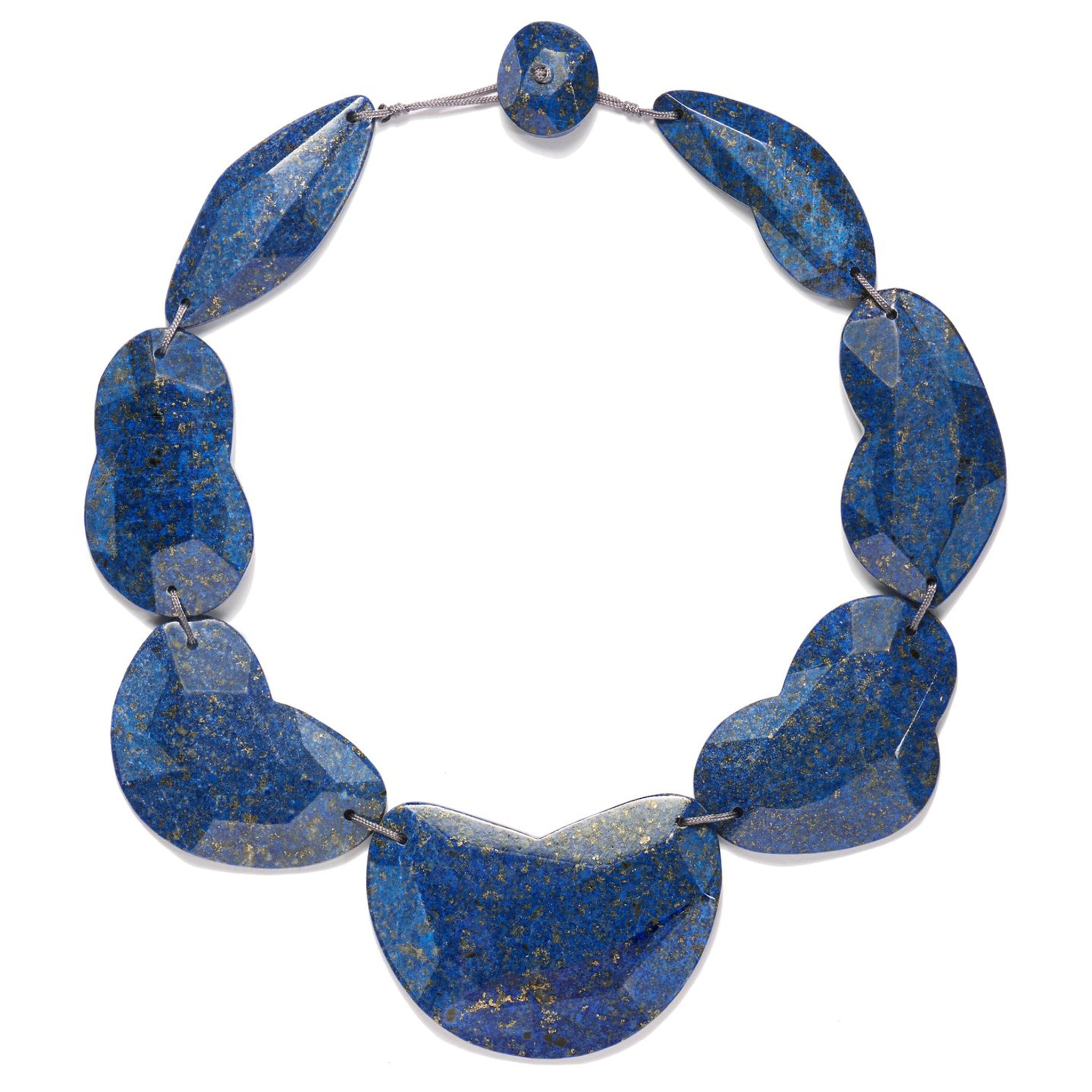 Faceted Lapis Lazuli Cloud Necklace