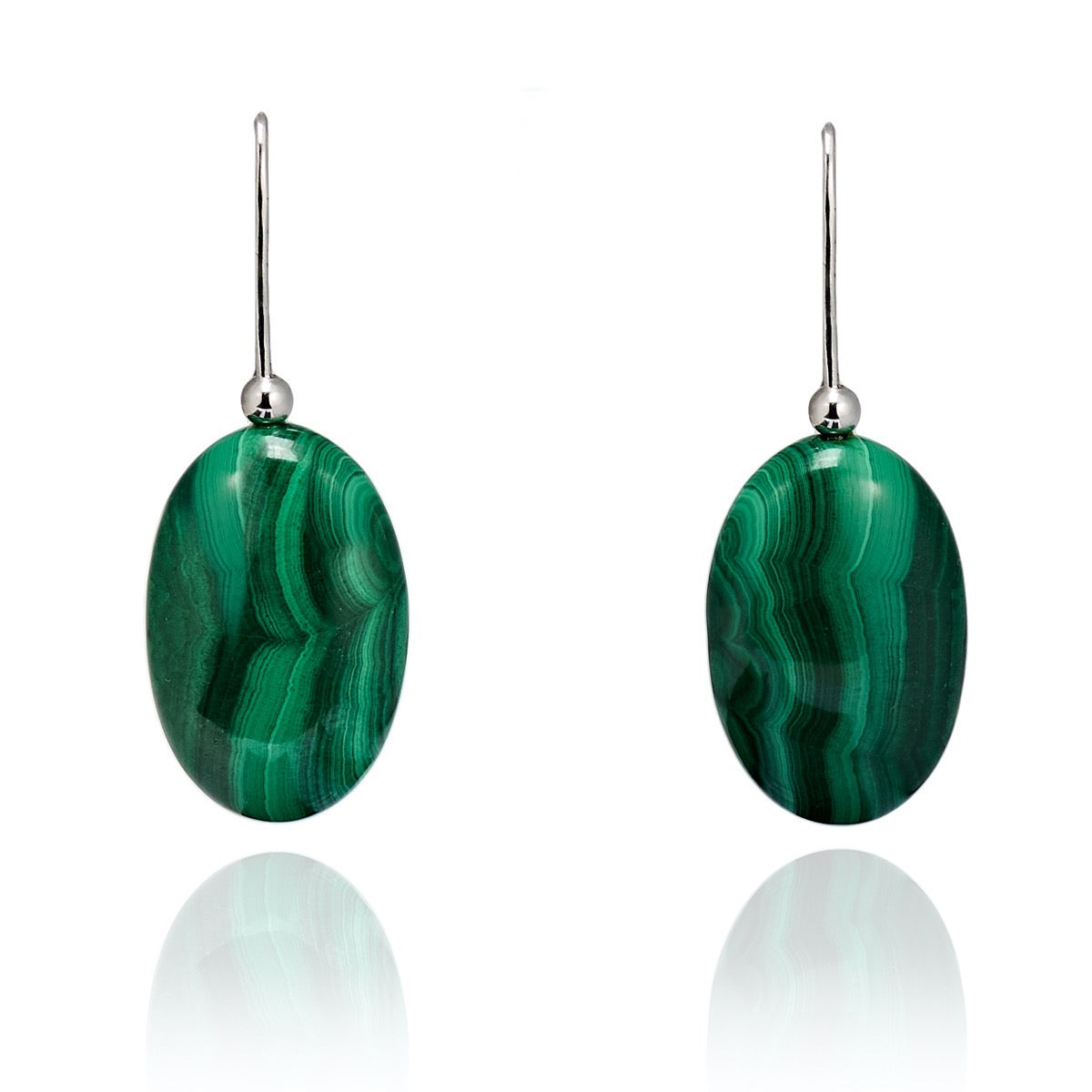 Malachite Pebble Earrings