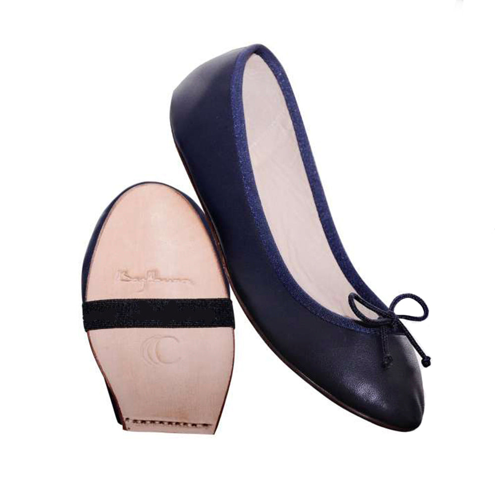 Ballet Pumps Navy Blue with Carry Bag