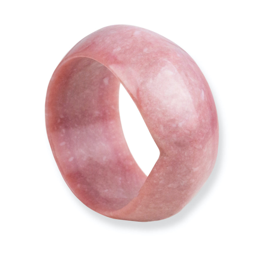 Solid Pink Peruvian Opal Gemstone Bangle