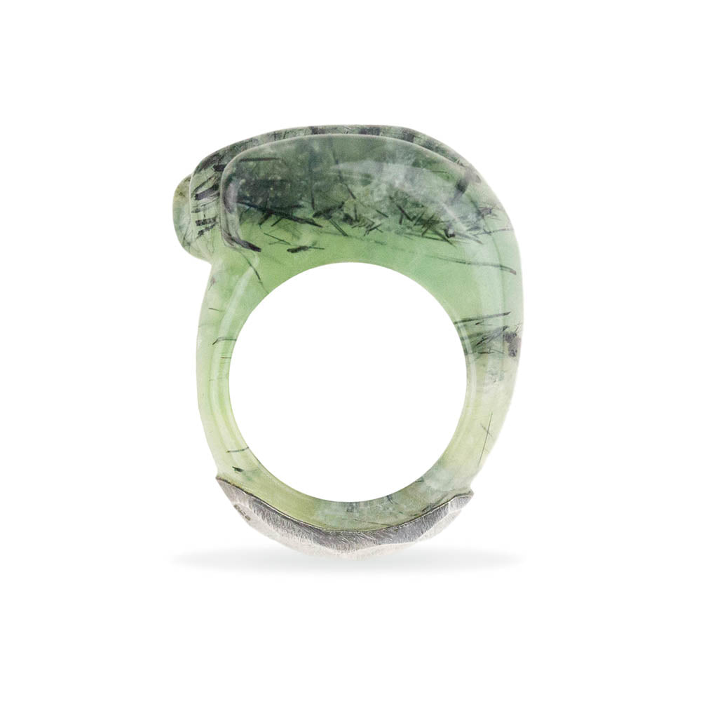 Prehnite Wave Crest Ring By Barbara Harris Water Jewels