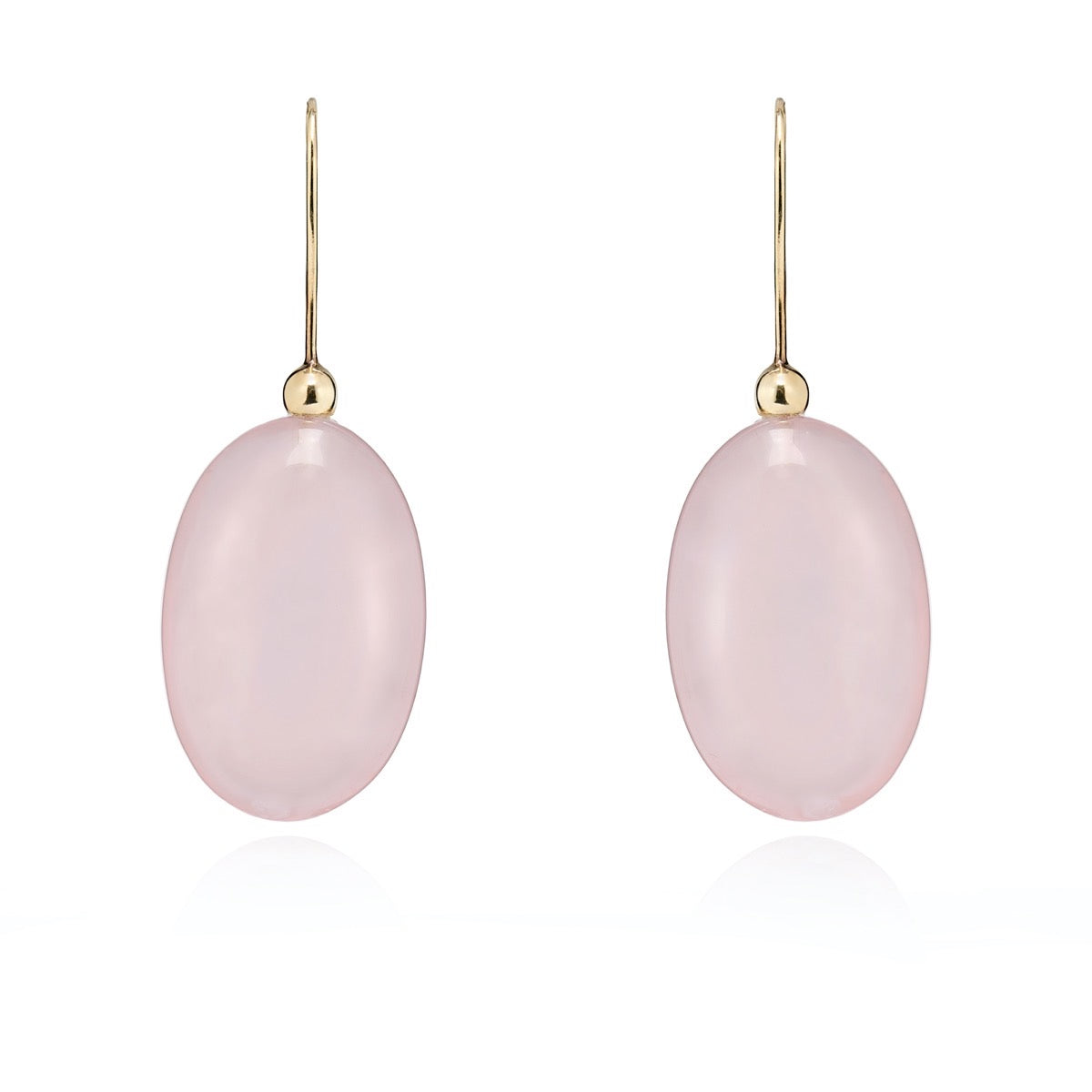 Rose Quartz Pebble Earrings