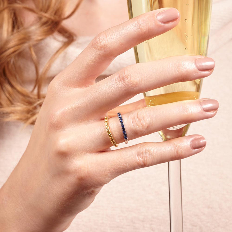 Yellow Sapphire Half Whisper Ring