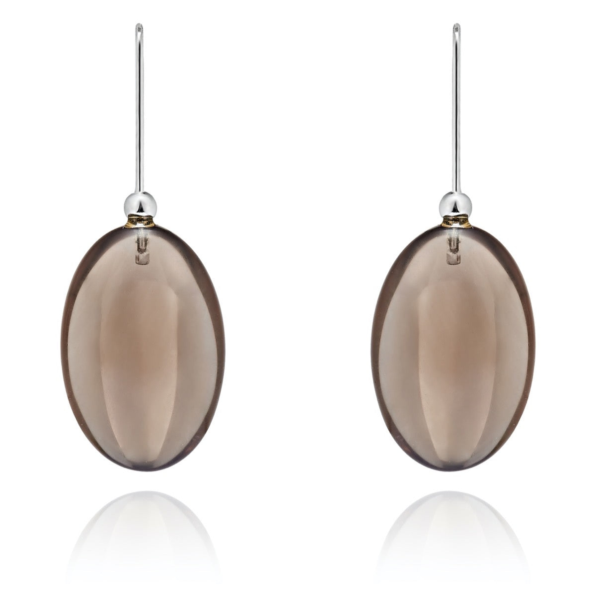 Smoky Quartz Pebble Earrings