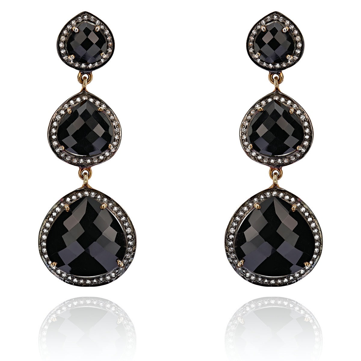 Black Onyx Byzance Earring