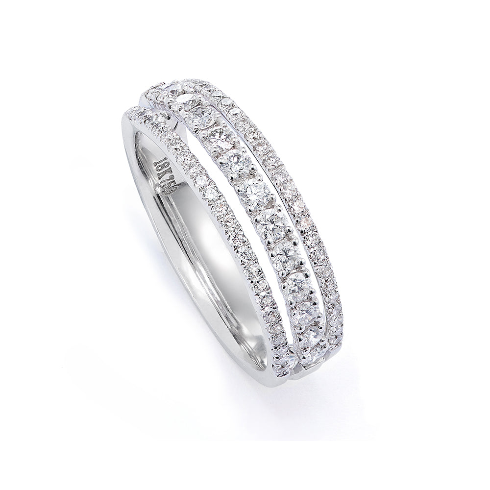 Triple Whisper Diamond Ring