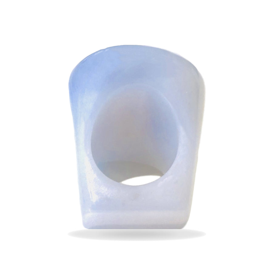 Chalcedony and Mother of Pearl Orb Ring