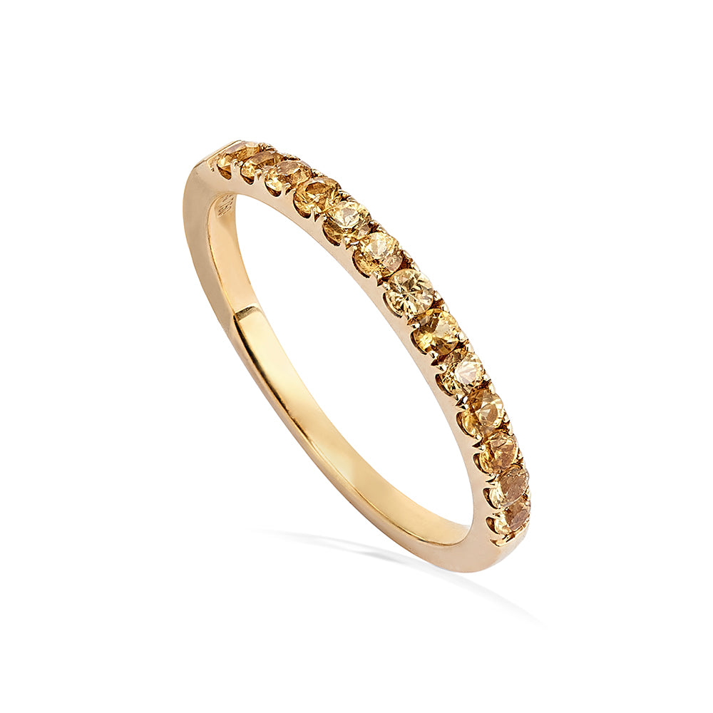 Yellow Sapphire Half Whisper Ring