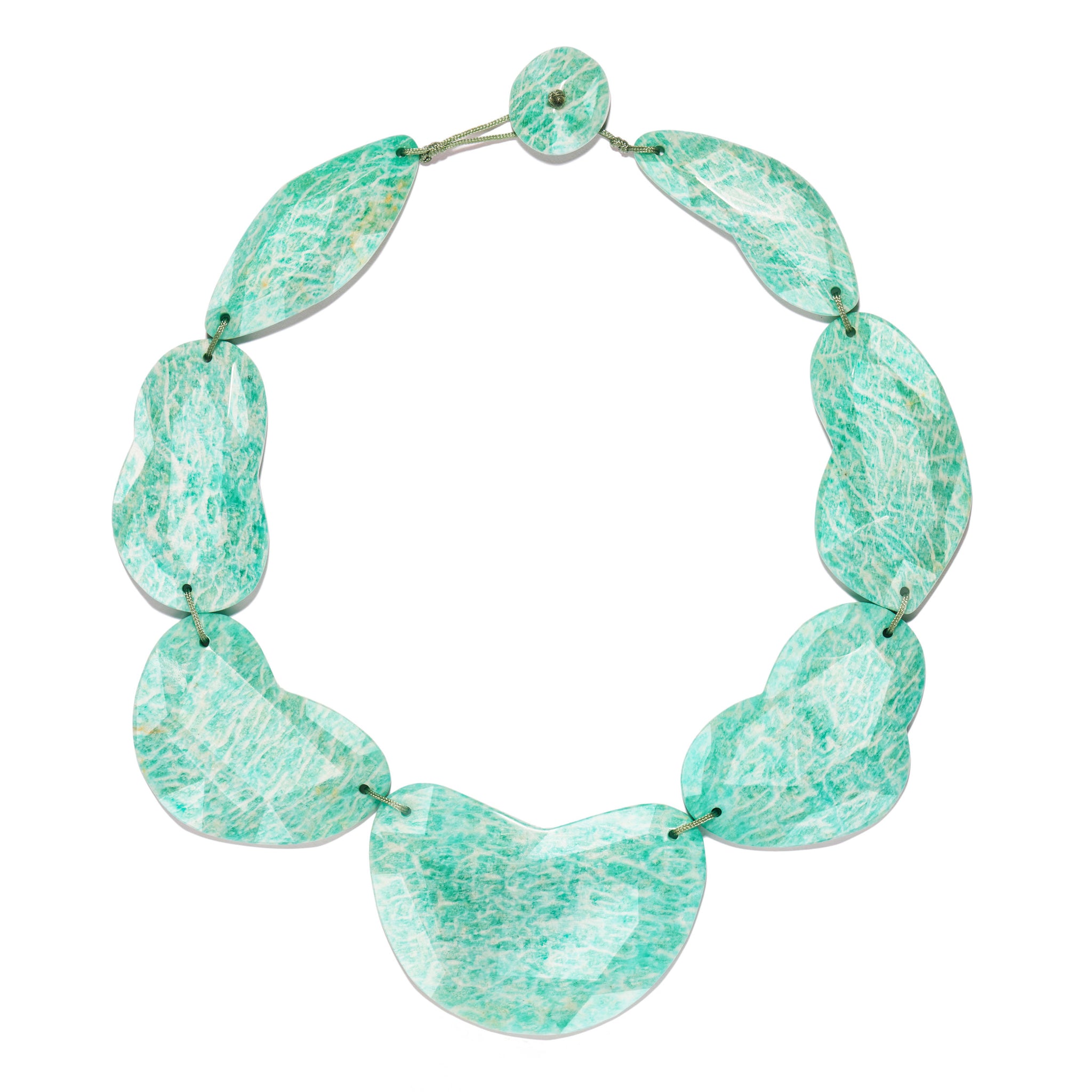 Faceted Amazonite Cloud Necklace